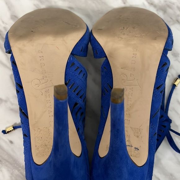 Ivanka Trump Blue Laser-cut Heels - Picture 9 of 13